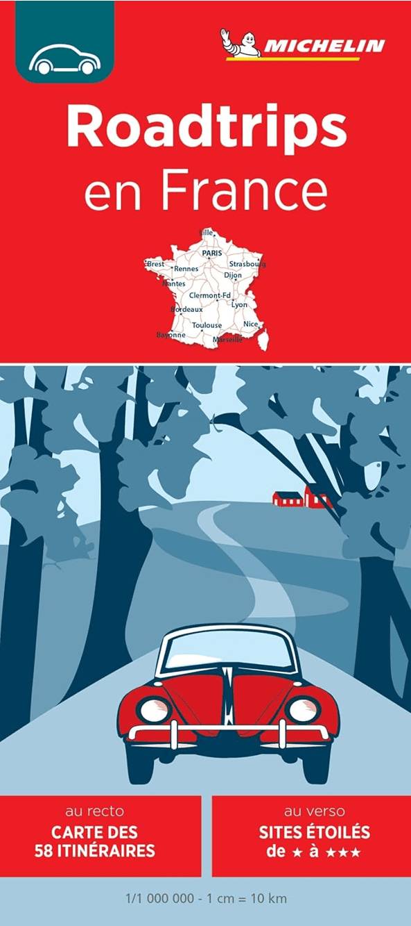 Carte Michelin des Road Trips en France