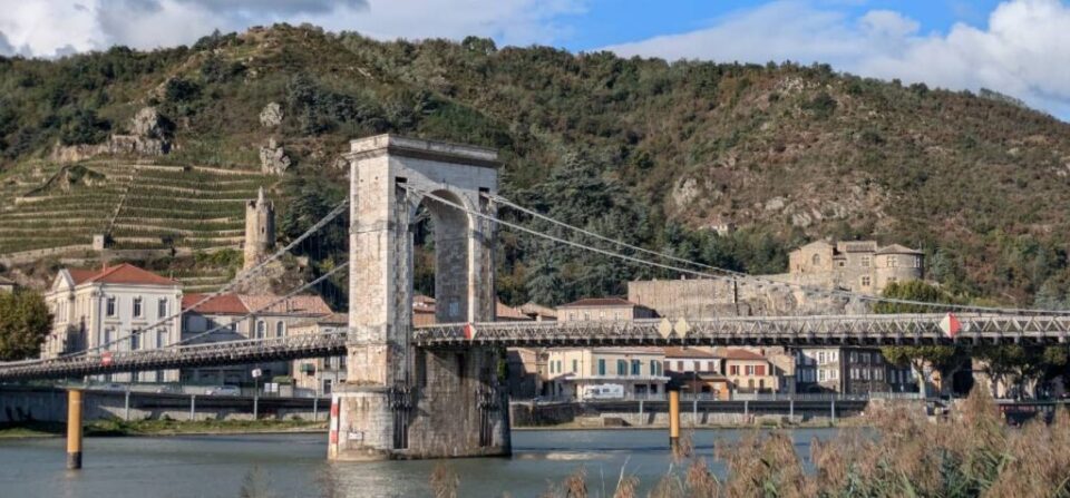 The Marc Seguin Footbridge between Tournon and Tain-sur-Rhône, the oldest bridge still in use on the river